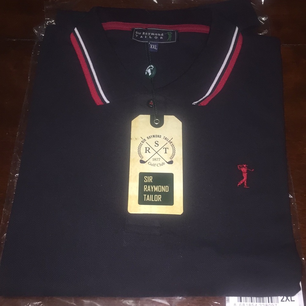 Sir Raymond Tailor polo shirt black 2XL new!!!!